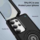 For Samsung Galaxy S25 Ultra 5G Ring Holder Magnetic Phone Case(Black) - 2