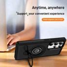 For Samsung Galaxy S25 Ultra 5G Ring Holder Magnetic Phone Case(Black) - 3
