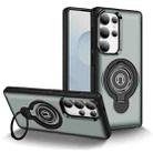 For Samsung Galaxy S25 Ultra 5G Ring Holder Magnetic Phone Case(Grey) - 1