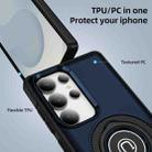For Samsung Galaxy S25 Ultra 5G Ring Holder Magnetic Phone Case(Blue) - 2