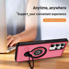 For Samsung Galaxy S25 Ultra 5G Ring Holder Magnetic Phone Case(Bright Pink) - 3