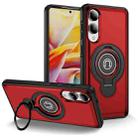 For Samsung Galaxy S25 Edge 5G Ring Holder Magnetic Phone Case(Red) - 1