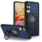 For Samsung Galaxy S25 Edge 5G Ring Holder Magnetic Phone Case(Blue) - 1