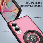 For Samsung Galaxy S25 Edge 5G Ring Holder Magnetic Phone Case(Bright Pink) - 2