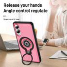 For Samsung Galaxy S25 Edge 5G Ring Holder Magnetic Phone Case(Bright Pink) - 3