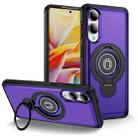For Samsung Galaxy S25 Edge 5G Ring Holder Magnetic Phone Case(Purple) - 1