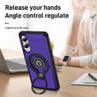 For Samsung Galaxy S25 Edge 5G Ring Holder Magnetic Phone Case(Purple) - 3