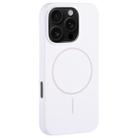 For iPhone 16 Pro Large Hole Camera MagSafe Liquid Silicone Full Coverage Phone Case(White) - 1