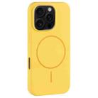 For iPhone 16 Pro Large Hole Camera MagSafe Liquid Silicone Full Coverage Phone Case(Creamy) - 1