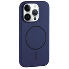 For iPhone 13 Pro Large Hole Camera MagSafe Liquid Silicone Full Coverage Phone Case(Royal Blue) - 1