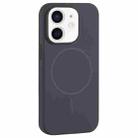 For iPhone 11 Large Hole Camera MagSafe Liquid Silicone Full Coverage Phone Case(Carbon Gray Black) - 1