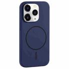 For iPhone 11 Pro Large Hole Camera MagSafe Liquid Silicone Full Coverage Phone Case(Royal Blue) - 1