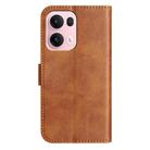 For OPPO Reno13 Pro Dual-Folded S-shape Leather Phone Case(Brown) - 3