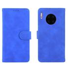 For Huawei Mate 30 Pro Solid Color Skin Feel Magnetic Buckle Horizontal Flip Calf Texture PU Leather Case with Holder & Card Slots & Wallet(Blue) - 2