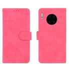 For Huawei Mate 30 Pro Solid Color Skin Feel Magnetic Buckle Horizontal Flip Calf Texture PU Leather Case with Holder & Card Slots & Wallet(Rose Red) - 2