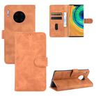 For Huawei Mate 30 Pro Solid Color Skin Feel Magnetic Buckle Horizontal Flip Calf Texture PU Leather Case with Holder & Card Slots & Wallet(Brown) - 1