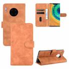 For Huawei Mate 30 Pro Solid Color Skin Feel Magnetic Buckle Horizontal Flip Calf Texture PU Leather Case with Holder & Card Slots & Wallet(Brown) - 1