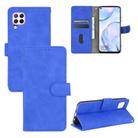 For Huawei nova 6 SE / P40 Lite Solid Color Skin Feel Magnetic Buckle Horizontal Flip Calf Texture PU Leather Case with Holder & Card Slots & Wallet(Blue) - 1