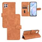 For Huawei nova 6 SE / P40 Lite Solid Color Skin Feel Magnetic Buckle Horizontal Flip Calf Texture PU Leather Case with Holder & Card Slots & Wallet(Brown) - 1