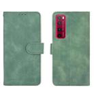 For Huawei nova 7 Pro 5G Solid Color Skin Feel Magnetic Buckle Horizontal Flip Calf Texture PU Leather Case with Holder & Card Slots & Wallet(Green) - 2