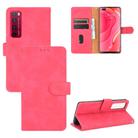 For Huawei nova 7 Pro 5G Solid Color Skin Feel Magnetic Buckle Horizontal Flip Calf Texture PU Leather Case with Holder & Card Slots & Wallet(Rose Red) - 1
