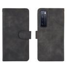 For Huawei nova 7 5G Solid Color Skin Feel Magnetic Buckle Horizontal Flip Calf Texture PU Leather Case with Holder & Card Slots & Wallet(Black) - 2