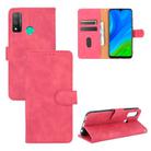 For Huawei P smart 2020 Solid Color Skin Feel Magnetic Buckle Horizontal Flip Calf Texture PU Leather Case with Holder & Card Slots & Wallet(Rose Red) - 1