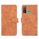 For Huawei P smart 2020 Solid Color Skin Feel Magnetic Buckle Horizontal Flip Calf Texture PU Leather Case with Holder & Card Slots & Wallet(Brown) - 2