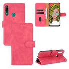 For Huawei P smart Z / Y9 Prime (2019) Solid Color Skin Feel Magnetic Buckle Horizontal Flip Calf Texture PU Leather Case with Holder & Card Slots & Wallet(Rose Red) - 1