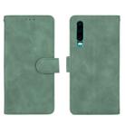 For Huawei P30 Solid Color Skin Feel Magnetic Buckle Horizontal Flip Calf Texture PU Leather Case with Holder & Card Slots & Wallet(Green) - 2
