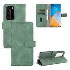 For Huawei P40 Pro Solid Color Skin Feel Magnetic Buckle Horizontal Flip Calf Texture PU Leather Case with Holder & Card Slots & Wallet(Green) - 1