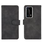 For Huawei P40 Pro+ Solid Color Skin Feel Magnetic Buckle Horizontal Flip Calf Texture PU Leather Case with Holder & Card Slots & Wallet(Black) - 2