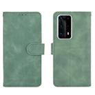 For Huawei P40 Pro+ Solid Color Skin Feel Magnetic Buckle Horizontal Flip Calf Texture PU Leather Case with Holder & Card Slots & Wallet(Green) - 2