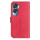 For Honor 90 Lite Dual-Folded S-shape Leather Phone Case(Rose Red) - 3