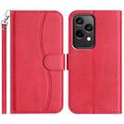 For Honor 200 Lite Global Dual-Folded S-shape Leather Phone Case(Rose Red) - 1