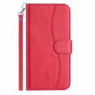 For Honor 200 Lite Global Dual-Folded S-shape Leather Phone Case(Rose Red) - 2