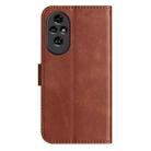 For Honor 200 Pro Dual-Folded S-shape Leather Phone Case(Coffee) - 3