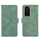 For Huawei P40 Solid Color Skin Feel Magnetic Buckle Horizontal Flip Calf Texture PU Leather Case with Holder & Card Slots & Wallet(Green) - 2