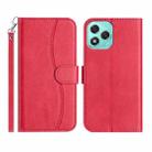 For Honor 400 Lite Global Dual-Folded S-shape Leather Phone Case(Rose Red) - 1