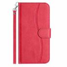 For Honor 400 Lite Global Dual-Folded S-shape Leather Phone Case(Rose Red) - 2