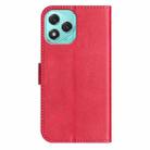 For Honor 400 Lite Global Dual-Folded S-shape Leather Phone Case(Rose Red) - 3