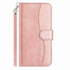 For Honor 400 Lite Global Dual-Folded S-shape Leather Phone Case(Rose Gold) - 2