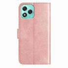 For Honor 400 Lite Global Dual-Folded S-shape Leather Phone Case(Rose Gold) - 3
