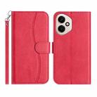 For Honor 400 Global Dual-Folded S-shape Leather Phone Case(Rose Red) - 1