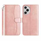 For Honor 400 Pro Global Dual-Folded S-shape Leather Phone Case(Rose Gold) - 1