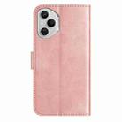 For Honor 400 Pro Global Dual-Folded S-shape Leather Phone Case(Rose Gold) - 3