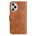 For Honor 400 Pro Global Dual-Folded S-shape Leather Phone Case(Brown) - 3
