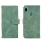 For Huawei Y6 (2019) / Honor Y6s Solid Color Skin Feel Magnetic Buckle Horizontal Flip Calf Texture PU Leather Case with Holder & Card Slots & Wallet(Green) - 2