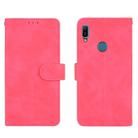 For Huawei Y6 (2019) / Honor Y6s Solid Color Skin Feel Magnetic Buckle Horizontal Flip Calf Texture PU Leather Case with Holder & Card Slots & Wallet(Rose Red) - 2