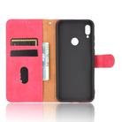 For Huawei Y6 (2019) / Honor Y6s Solid Color Skin Feel Magnetic Buckle Horizontal Flip Calf Texture PU Leather Case with Holder & Card Slots & Wallet(Rose Red) - 3